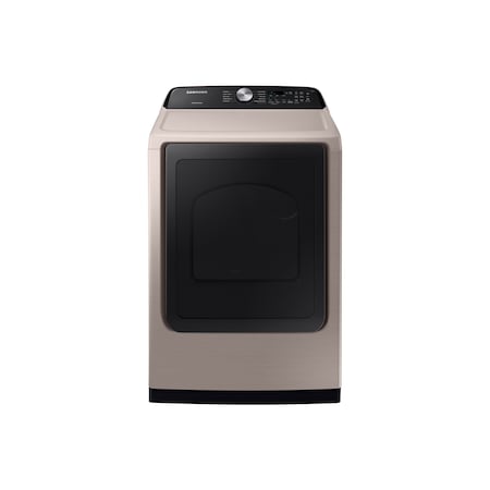 Samsung 7.4 cu. ft. Champagne Gas Dryer with Sensor Dry, Reversible Door, and Multiple Drying Cycles DVG50T5300C